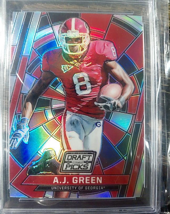 2016 Panini Prizm Collegiate Draft Picks Stained Glass #1 A. J. Green — front