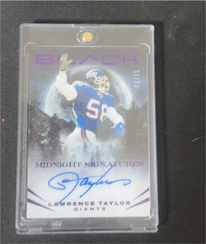 2025 Panini Black #15 Lawrence Taylor Midnight Signatures — front