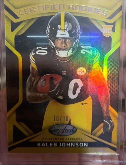 2025 Panini Certified #CRK-KJN Kaleb Johnson — front