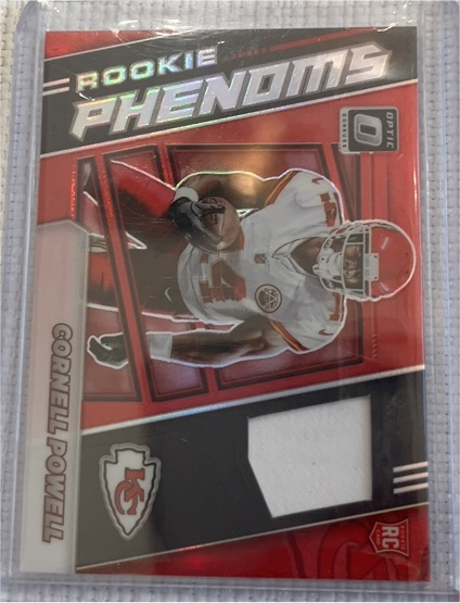 2021 Panini Donruss Optic #RPH-40 Cornell Powell Rookie Phenoms Red Prizm Patch — front