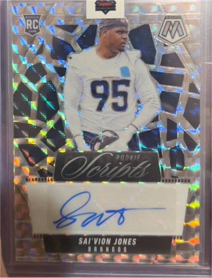 2025 Panini Mosaic Rookie Scripts #RS-SJS Sai'vion Jones — front