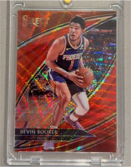 2019-20 Panini Select Courtside Red Wave Prizm SP Devin Booker — front