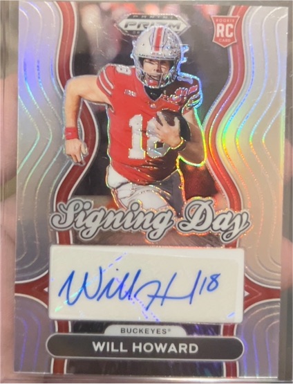 2025 Panini Prizm Draft Picks Signing Day Will Howard — front