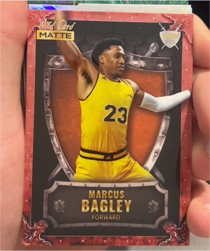 2022 Wild Card Matte Weekend Warrior #WW-32 Marcus Bagley — front