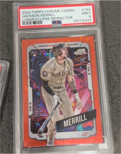 2024 Topps Chrome Cosmic #194 Jackson Merrill Lunar Eclipse Refractor — front