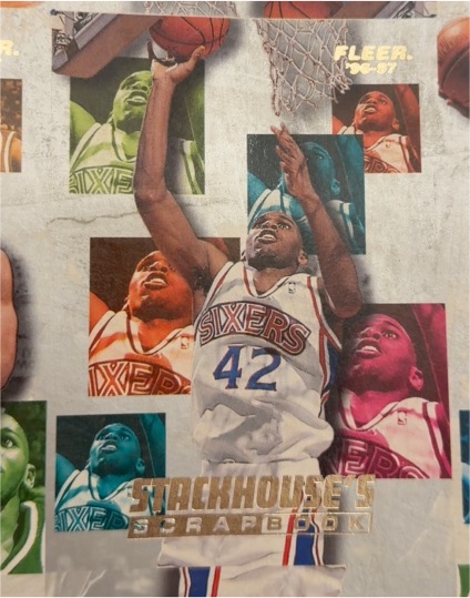 1996-97 Fleer #S-10 Jerry Stackhouse Stackhouse's Scrapbook — front