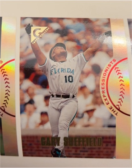 1996 Topps Gallery #EX9 Gary Sheffield Expressionists — front