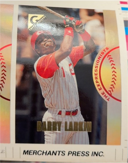 1996 Topps Gallery The Expressionists #EX20 Barry Larkin — front