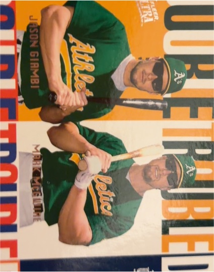 1997 Fleer Ultra Double Trouble #15 Mark McGwire / Jason Giambi — front