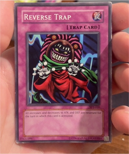 1996 Yu-Gi-Oh! SDY-047 Reverse Trap — front
