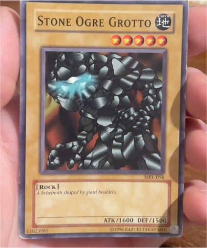 1996 Yu-Gi-Oh! #MRL-058 Stone Ogre Grotto — front