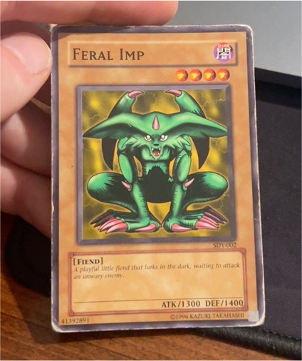 1996 Yu-Gi-Oh! SDY-002 Feral Imp — front