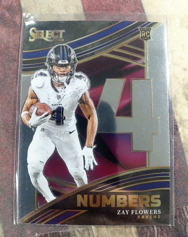 2023 Panini Select Numbers #NMB-ZFL Zay Flowers — front
