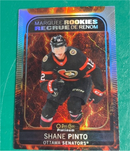 2021-22 O-Pee-Chee Platinum #212 Shane Pinto Marquee Rookie — front