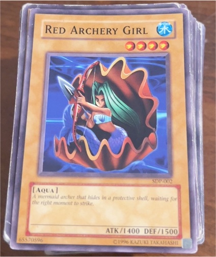 1996 Yu-Gi-Oh! SDP-002 Red Archery Girl — front
