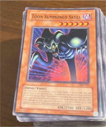 1996 Yu-Gi-Oh! SDP-021 Toon Summoned Skull — front