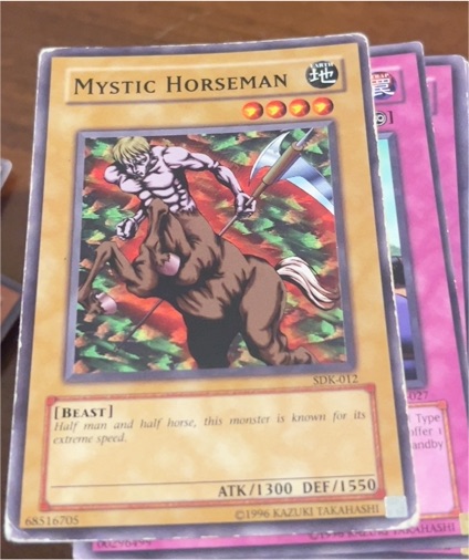 1996 Yu-Gi-Oh! SDK-012 Mystic Horseman — front