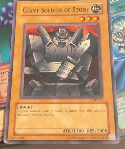 1996 Yu-Gi-Oh! #SDP-007 Giant Soldier of Stone — front