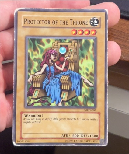 1996 Yu-Gi-Oh! MRD-087 Protector of the Throne — front