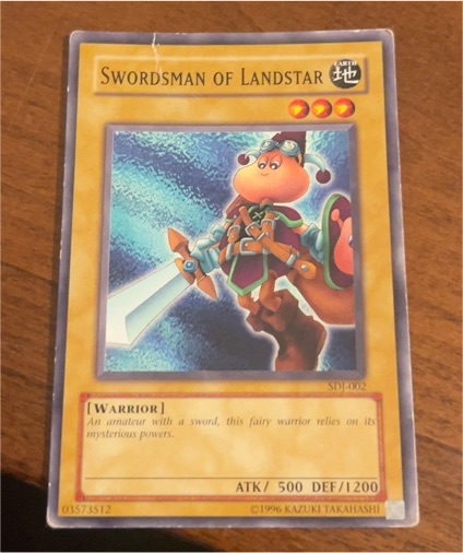 1996 Yu-Gi-Oh! SDJ-002 Swordsman of Landstar — front