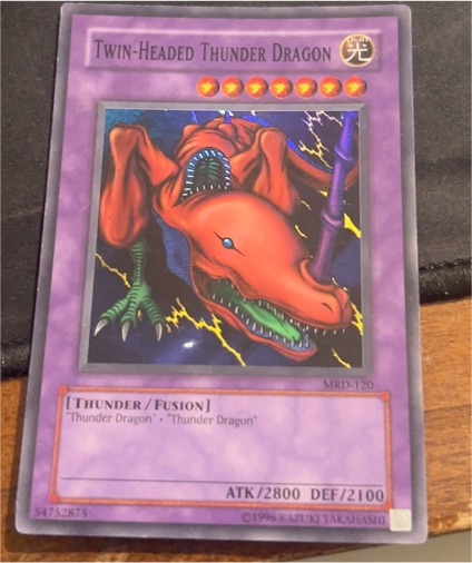 2002 Yu-Gi-Oh! Metal Raiders #MRD-120 Twin-Headed Thunder Dragon — front