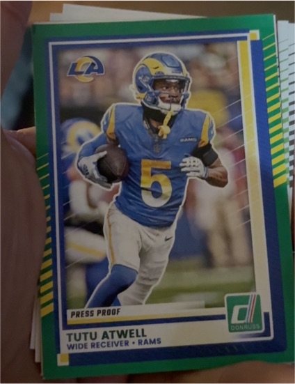 2025 Donruss #192 Tutu Atwell Press Proof Green — front