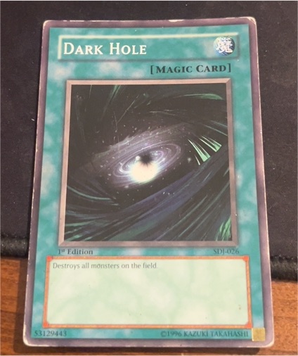 1999 Yu-Gi-Oh! SDJ-026 Dark Hole — front