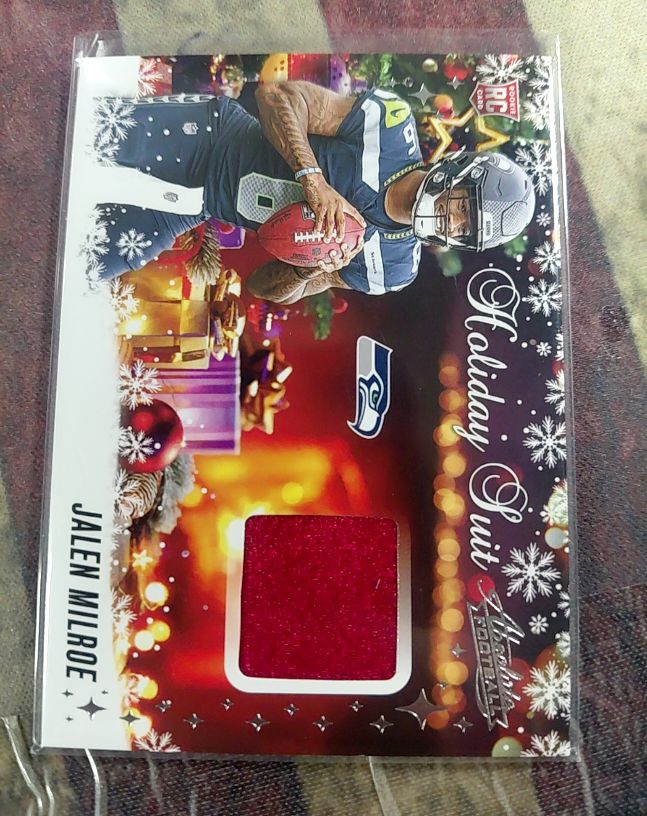 2025 Panini Absolute #HS-JME Jalen Milroe Holiday Suit — front