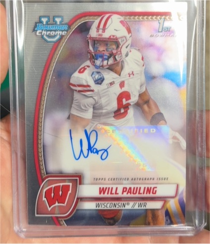 2024 Bowman Chrome University #PA-WPA Will Pauling — front