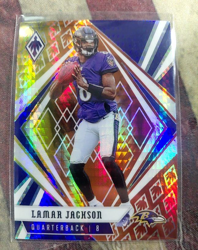 2020 Panini Phoenix Fire Burst #61 Lamar Jackson — front