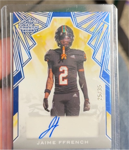 2025 Leaf Trinity #BA-JF1 Jaime Ffrench — front