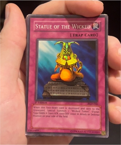 1996 Yu-Gi-Oh! #PGD-046 Statue of the Wicked — front