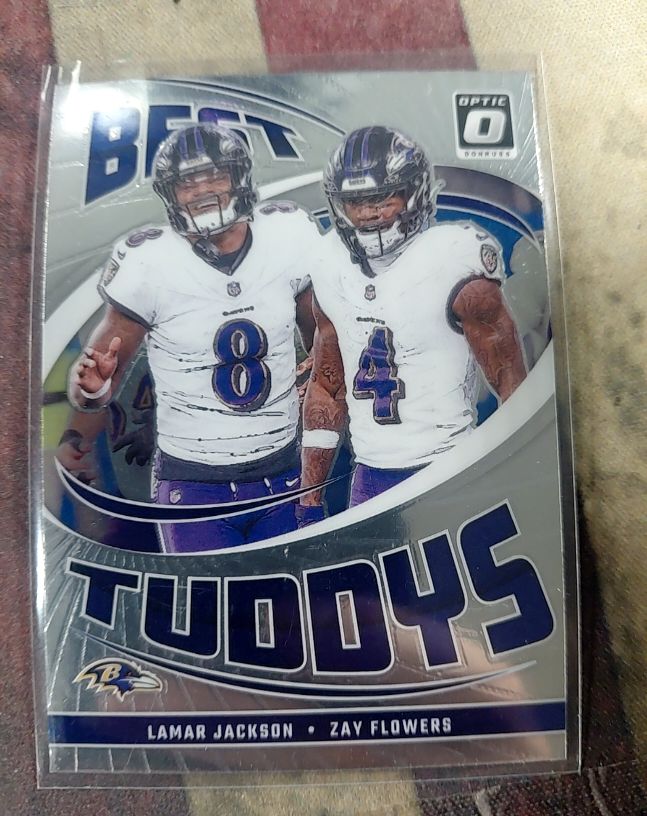 2024 Panini Donruss Optic #20 Best Tuddys Lamar Jackson, Zay Flowers — front