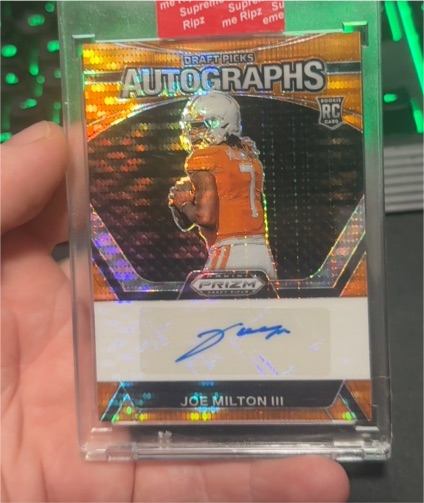 2024 Panini Prizm Draft Picks Autographs #DPA-JMN Joe Milton III — front