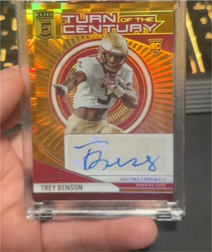 2024 Donruss Elite Turn of the Century Auto Trey Benson #TCA-TBE — front