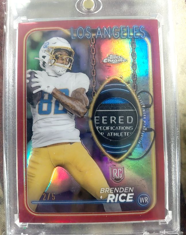 2024 Topps Chrome Rookie Relics #CRR-BR Brenden Rice — front