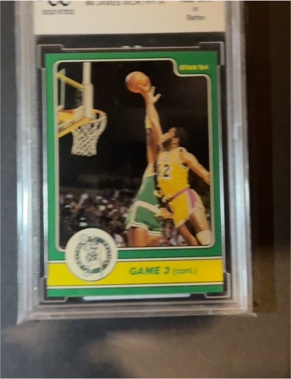 1984 Star #9 Boston Celtics Champs Game 3 James Worthy — front