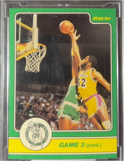 1984 Star Celtics Champs #9 Game 3 (cont.) James Worthy — front
