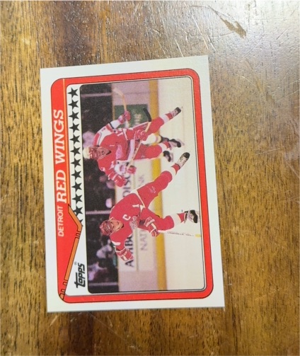 1990 Topps #133 Detroit Red Wings Team Card — front