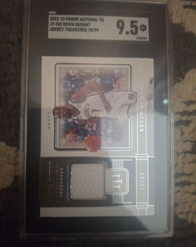 2022-23 Panini National Treasures JT-IVE Kevin Durant Jersey Treasures 75/99 — front