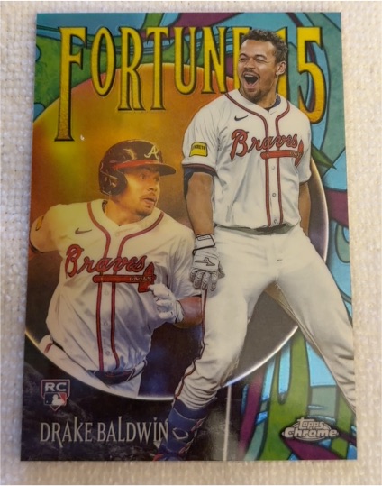 2025 Topps Chrome Update #F15-19 Drake Baldwin Fortune 15 — front
