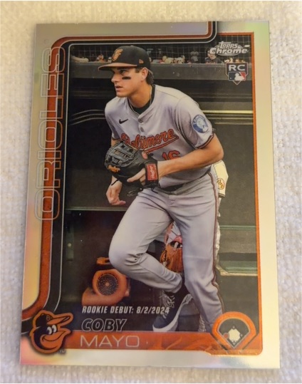 2025 Topps Chrome Update #US282 Coby Mayo — front