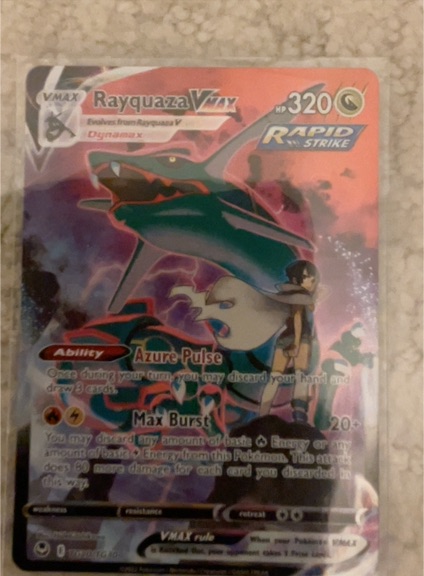 2022 Pokémon TCG Sword & Shield Silver Tempest #TG20 Rayquaza VMAX — front