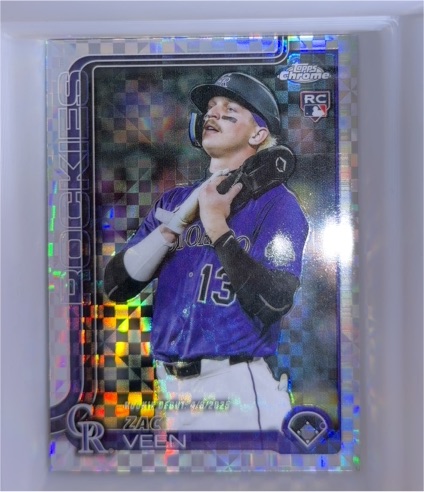2025 Topps Chrome Update #USC186 Zac Veen Rookie Debut — front