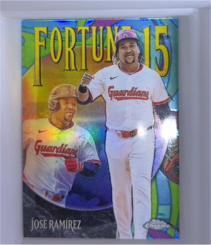 2025 Topps Chrome Update #F15-8 Jose Ramirez Fortune 15 — front