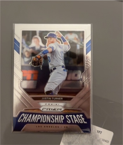 2021 Panini Prizm Championship Stage #CS4 Justin Turner — front