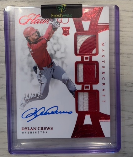 2025 Panini Flawless Mastercraft #14/20 Dylan Crews — front