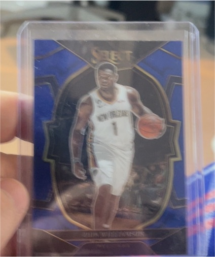 2022-23 Panini Select #24 Zion Williamson Blue Prizm — front