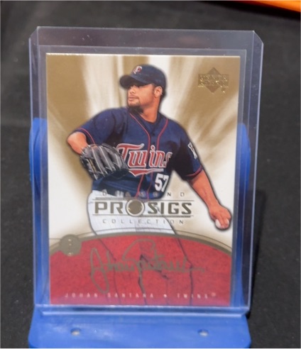 2004 Upper Deck Diamond Collection Pro Sigs #49 Johan Santana — front