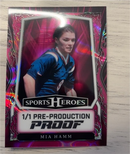2024 Leaf Sports Heroes #1/1 Pre-Production Proof Mia Hamm — front
